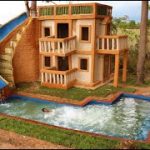 Build  Water Slide Park  Into Underground Swimming Pool and Swimming pool Top 3 Story Design House