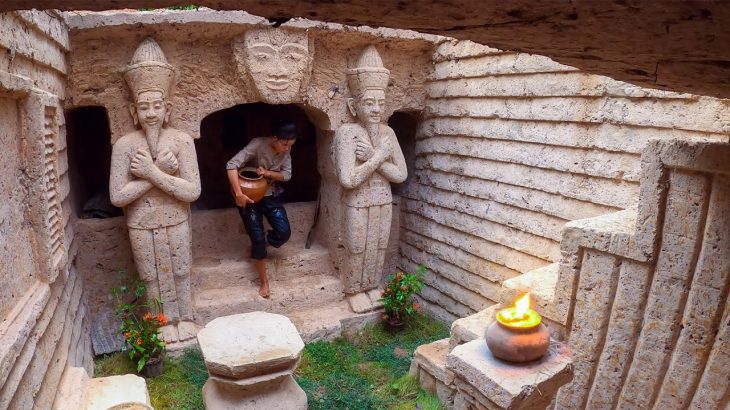BUILD SACRED UNDERGROUND TEMPLE MANSION WITH UNDERGROUND SECRET POO BY ANCIENT SKILLS