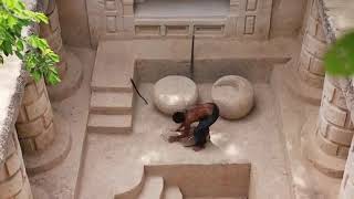 This man is 24/7 building an amazing underground temple and pool