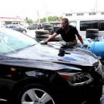 【レクサス・ＬＳ４６０の磨き＆コーティング】中古で買った型落ち・過走行車だけど、大好きなセダンです(^^♪ケンイチのプロ磨きです。キレイにしてもらいました(^^♪気持ち良い～♪♪ありがとうケンイチ