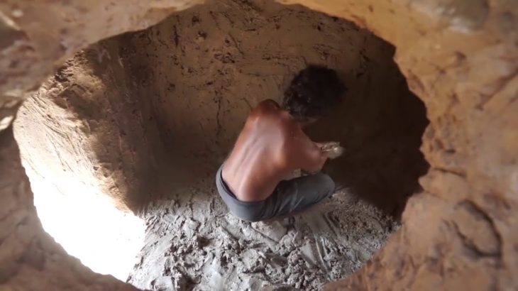 Building The Most Ancient Temple Tunnel Underground Swimming Pool ????