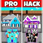 Minecraft: FAMILY LUXE UNDERGROUND HOUSE BUILD CHALLENGE – NOOB vs PRO vs HACKER vs GOD