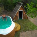 Build The Most Shelter House And Bath Pool Underground