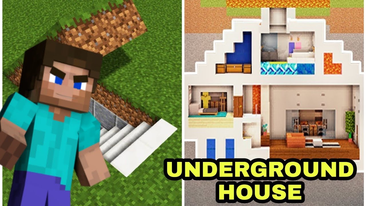 I Made A SECRET UNDERGROUND HOUSE IN MINECRAFT !! In Hindi 完成まで見たくなる動画