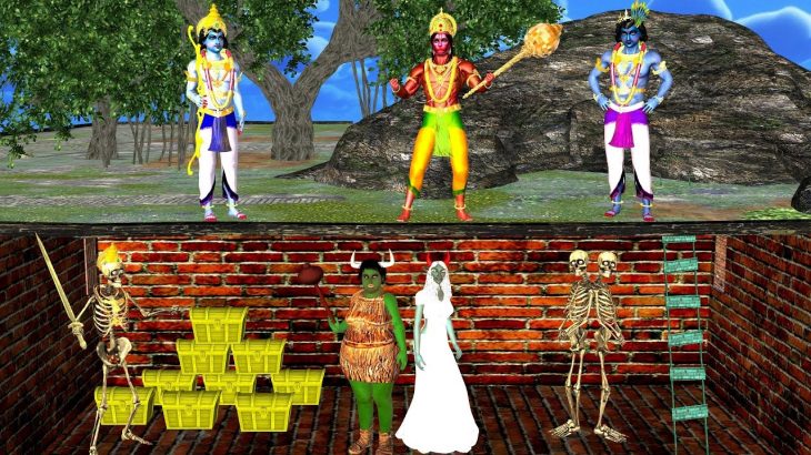 KRISHNA AUR HANUMAN | UNDERGROUND HOUSE  | SRI RAM | MAGICAL KANKAL|HINDI STORIES |HINDI FAIRY TALES