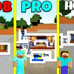 Minecraft Battle: NOOB vs PRO vs HEROBRINE: UNDERGROUND HOUSE BUILD CHALLENGE / Animation