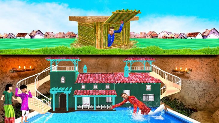 भूमिगत हवेली Underground Secret Mansion Villa Swimming Pool Comedy Video हिंदी कहानिय Hindi Kahaniya