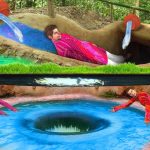 भूमिगत सुरंग Underground Slider Water Tunnel Swimming Pool Hindi Kahaniya हिंदी कहानिया Comedy Video