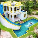 Building The Most Creative Modern Water slide To Underground Swimming Pool