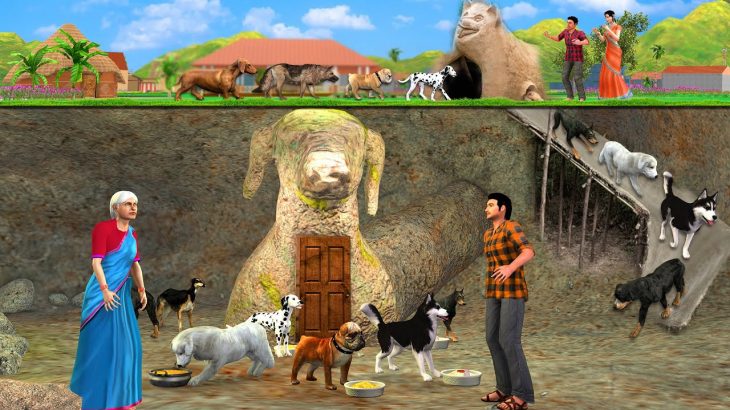 भूमिगत मिट्टी घर Underground Mud House Dog Rescue Funny Comedy Hindi Kahaniya Stories Comedy Video