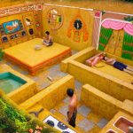 Build Underground House With Large Bed And Modern Underground Swimming Pool