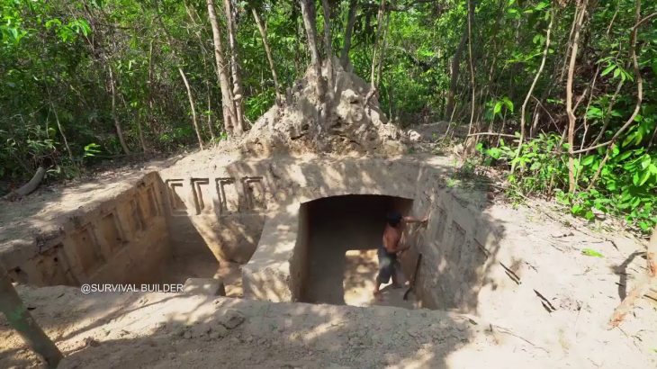 Build Secret Temple Underground And Temple Tunnel Water Slide Swimming Pools