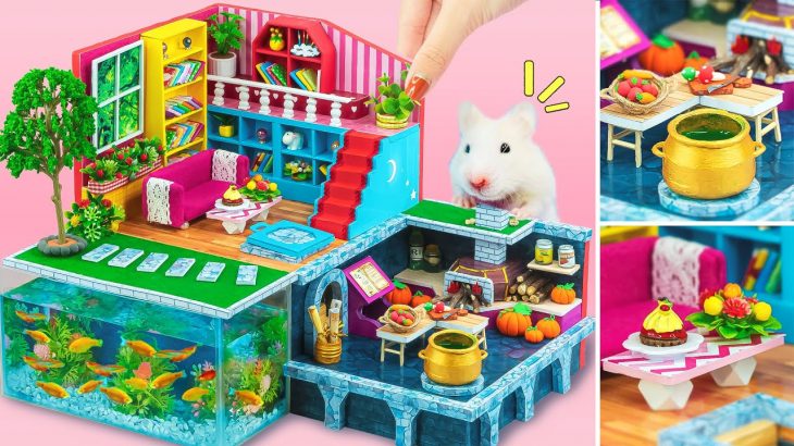 DIY Miniature #179 ❤️ How To Build Amazing Cardboard Underground House with Aquarium ( Room decor )