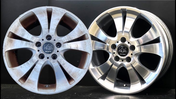 【アルミホイール磨き】白サビに蝕まれたVOLTEXホイールを鏡面仕上げして30アルファードに装着した