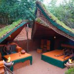 We Build Grass Roof​ For Temple Underground House Private Living Room In Deep Jungle