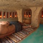 Build The Most Cave Temple Underground House Water Slide To Tunnel Swimming Pools