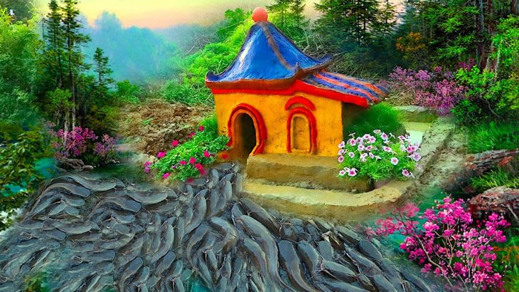 Build Underground house Fish Trap Use Bamboo & Clay mud – Style – Amazing Building Fish trap 2021