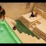 Unbelievable! Build Most Amazing Simple Underground  Temple Swimming Pool …. مع اغنيه Down Slowly