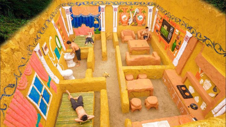 75 Days Building Modern Underground King Room With Swimming Pool In Underground House