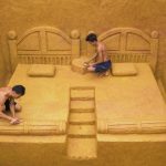 Build Swimming Pool Water Slide With Large Bed Around Secret Underground House – Part 1