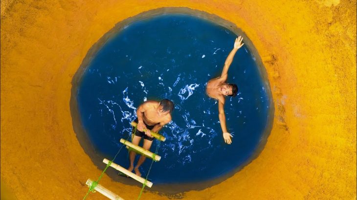 Build Swimming Pool Water Slide With Large Bed Around Secret Underground House – Part 2 Complete