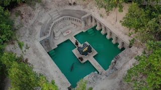 Build The Greatness Kings Underground Temple,Swimming Pool & Feed the Crocodile|Easy School|