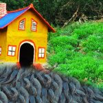 Dig hole Build Underground House Fish trap – The most beautiful house made from Clay Mud