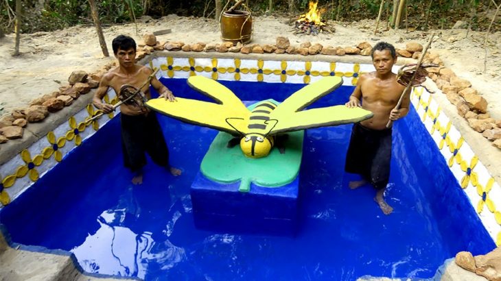 [ Full Video ] Amazing Handmade Underground Swimming Pool With  Bee King In The Jungle