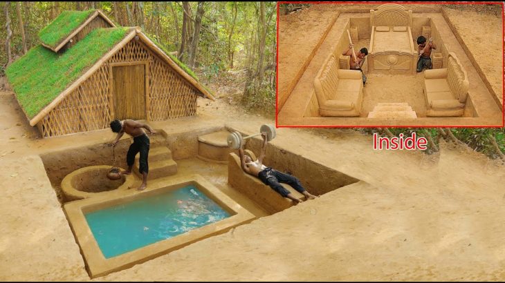 [ Full Video ] How To Build Underground House , Ancient Gym , Decoration Bed Room And Living Room