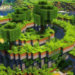 Hidden Underground House in Spiral: Minecraft Timelapse