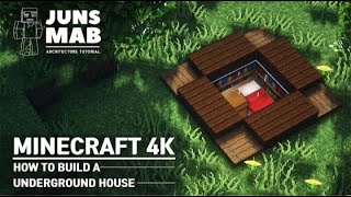 Minecraft Easy : 4×4 House Tutorial ｜How to Build a UnderGround House
