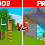 Minecraft NOOB vs PRO: NOOB FOUND SECRET DOOR! HOUSE INSIDE TREE vs UNDERGROUND BASE! (Animation)