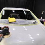 新型オデッセイ アブソルート e-HEV プラチナホワイトパール磨き&ハイモースコートザ・ネオ（超撥水）施工