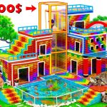 Build Most Modern Automatic Elevator For Underground Villa Curved Roof Has Big Swimming Pools