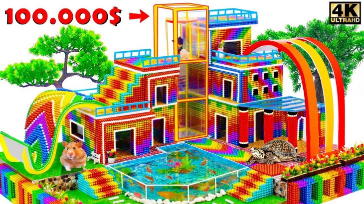 Build Most Modern Automatic Elevator For Underground Villa Curved Roof Has Big Swimming Pools