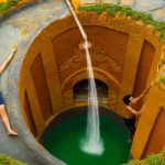 Build Swimming Pool Water Slide Park Around Secret Underground House