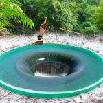 Build Temple Underground House Water Slide To Tunnel Underground Swimming Pools For hiding