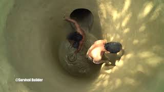 Build Tunnel  Swimming Pool Water Slide To Temple Underground Swimming Pool