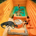 Build Underground Swimming Pool Crocodile Around Secret Underground House