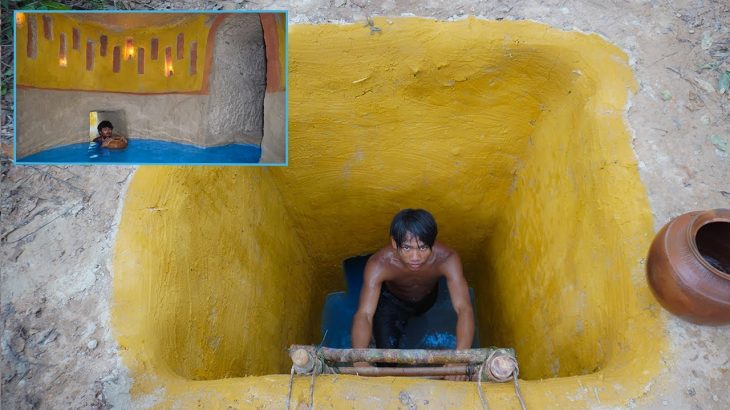 Building Summer’s Living Secret Underground Temple House With Swimming Pool