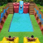 Building Water Slide Park Into Underground House and Underground Swimming Pool