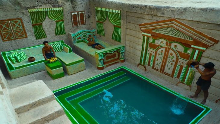 [Love building] my 100 days building a million dollar underground house pool #100