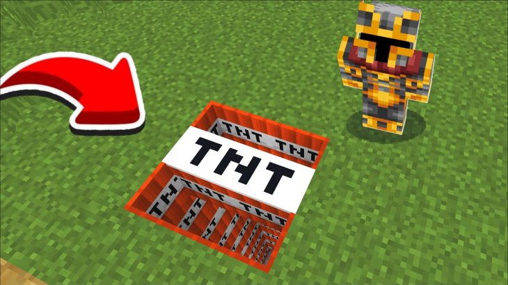 Minecraft TNT CRACK IN THE GROUND TO UNDERGROUND HOUSE MOD / DONT BLOW UP THE TNTS ! Minecraft Mods