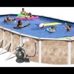 POOL Splash Pools Oval Deluxe Pool Package, 30-Feet by 15-Feet by 52-Inch