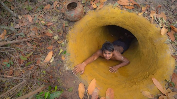Summer’s Living Building Most Secret Underground House And Water Slide Tunnel Underground Swimming