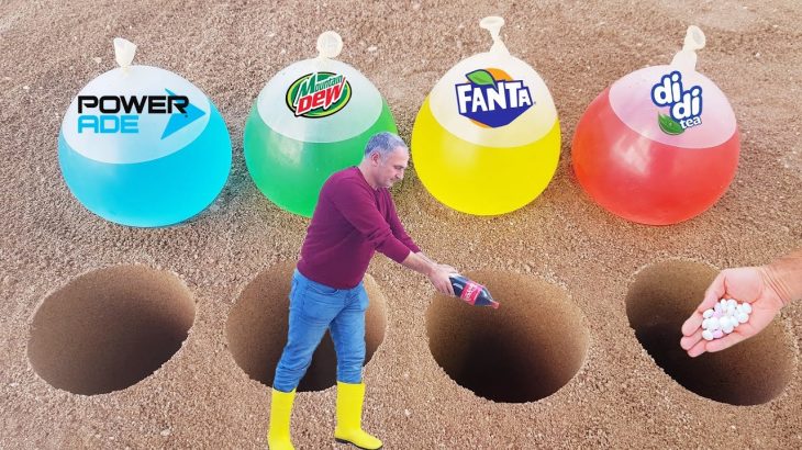 Underground In the Balloons stretch armstrongs Coca cola pepsi fanta sprite mtn dev didi and mentos