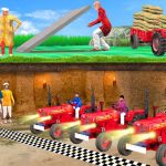 भूमिगत ट्रैक्टर दौड़ Underground Tractor Race हिंदी कहानिया Hindi Kahaniya Stories Comdey Video