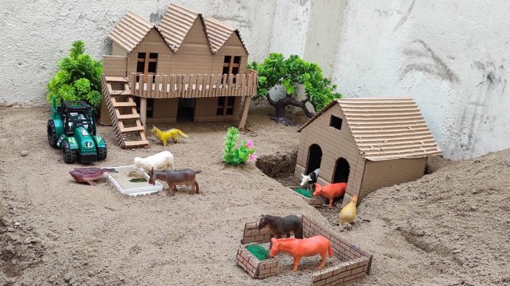 Build The Most Creative Two Story Villa House | Beautiful Underground House For Cow