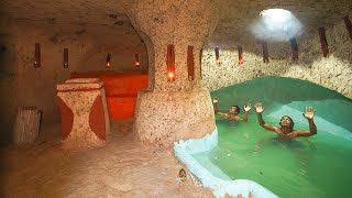 Build The Most Secret Underground House And Swimming Pools Inside