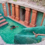 Building The Most Creative Temple Underground House With Underground Swimming Pool